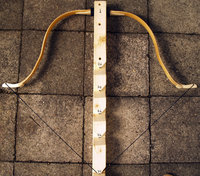 Auszug bei 71cm (28"), nicht ganz richtig in den Tillerstock eingelegt und ev. noch Korrekturen am Bogen notwendig.