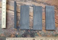 die fertig geschliffenen Hornteile