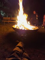 Am Lagerfeuer ließ es sich gut aushalten
