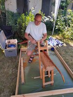 Mallefix mit einem unglauglich dunklen, schweren und harten Stück Osage
