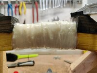 Frisch mit dem Glasfaserband und Uhu Endfest 300 gewickelt