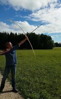Man beachte den enormen Flugfortschritt des Quarterpounder Pfeils
