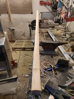 schon auf 5cm Breite geschnitten und entrindet