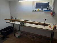 Bogen leicht reflex aufn Balken gespannt und anschließend sanft mit der HLP bearbeitet