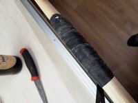 Und mit Farrahdschlauch wickeln