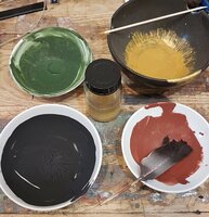 Die Farben, Pigmente in Gummi Arabicum