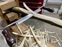 Mit dem Ziehmesser runtergearbeitet