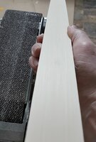 Das Powerlam mit dem Bandschleifer geschliffen