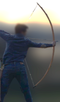 Mit meinen knapp 65kg muss ich mich ganz schön in den Bogen reinstemmen
