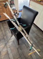 Rinde für den Doppelbogen, Nocken aus Zwetschke habe ich gestern auch schon aufgeklebt