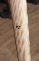 Einfaches Pechmark mit Bunsenbrenner und Nagel fabriziert. Ich hab kein "Bogenbauerlogo" drum gabs heute mal drei Punkte