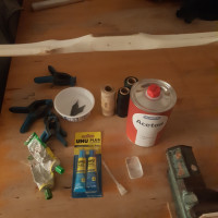 Klebevorbereitung schnellfest für Overlays und 300 für die Wicklung