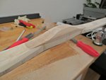 Das Griffstück noch etwas eckig….