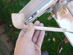 Schleifen, Schleifen... erst mit der Maschine, dann von Hand:)