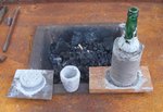 Deckel, verkleideter Tontiegel,<br />Flaschen-Methode...