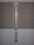 Tillerbaum mit Umlenkrolle, Zugseil und Waage