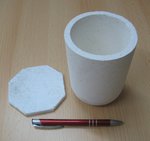 Aluminiumoxyd-Tiegel mit Deckel