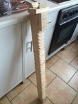 Tillerstock. Kerben werden noch abgerundet und eine weiche Auflage für den Bogen aufgeklebt.