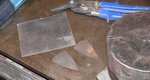 Ausgangsmaterial fur meine Spitzen : 0,7 mm Stahlblech