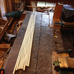 die Haseln gerichtet und grob geschliffen